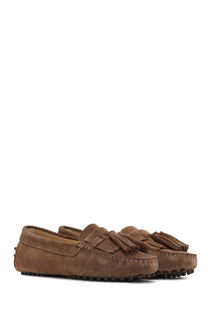 Women's Mink Tassel Detailed Suede Leather Loafer