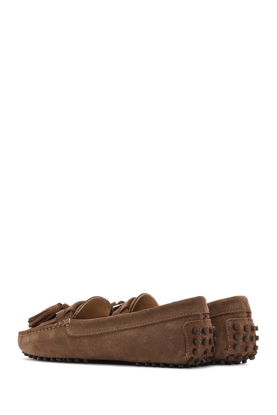 Women's Mink Tassel Detailed Suede Leather Loafer
