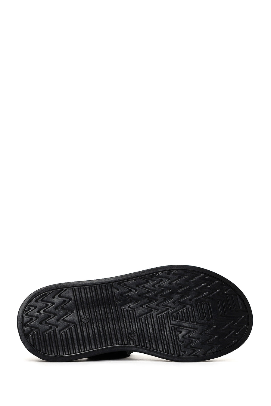 Women's Black Strappy Leather Comfort Sandals