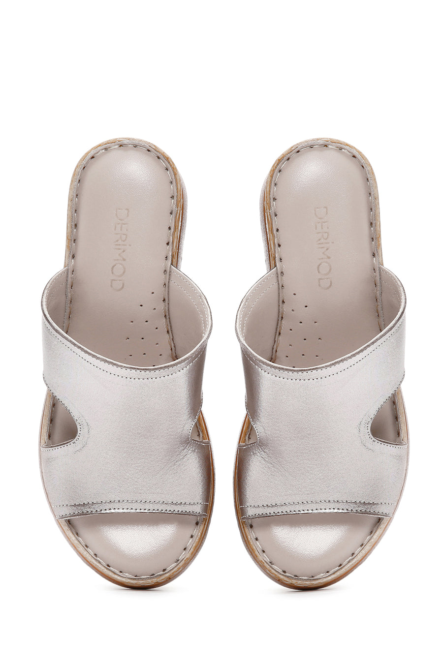 Women's Mink Thick Soled Leather Comfort Slippers