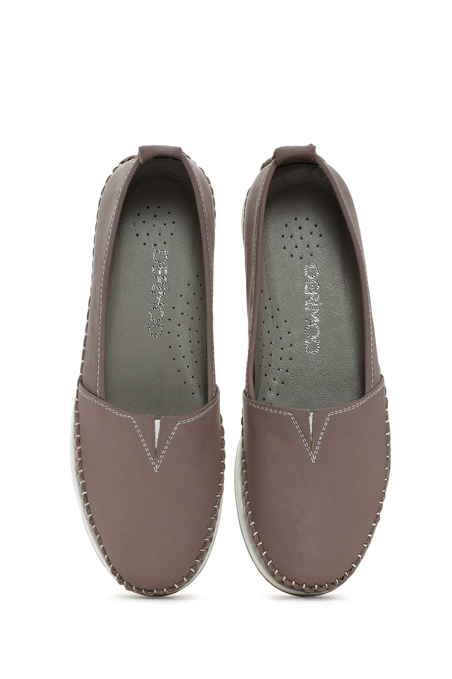 Kadın Vizon Deri Comfort Loafer