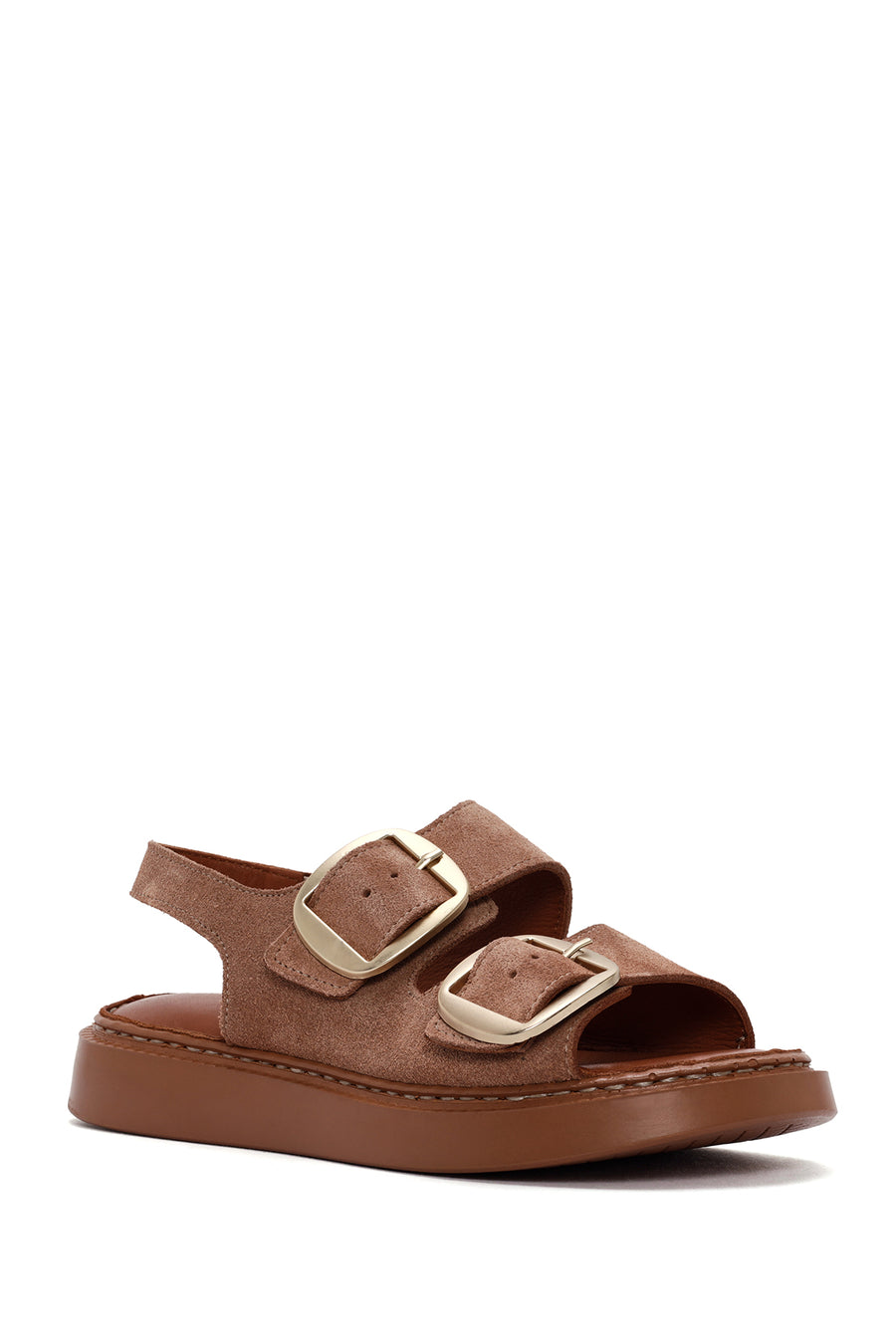 Kadın Pudra Deri Comfort Sandalet
