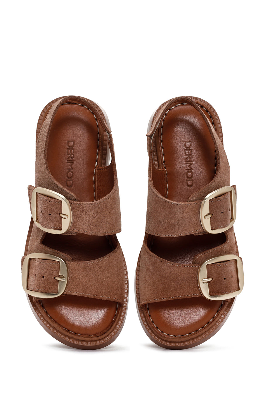 Kadın Pudra Deri Comfort Sandalet