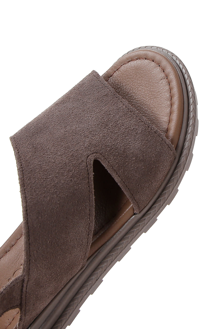 Women's Mink Ankle Strap Suede Leather Sandals