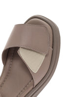 Women's Mink Ankle Strap Leather Comfort Sandals | Derimod