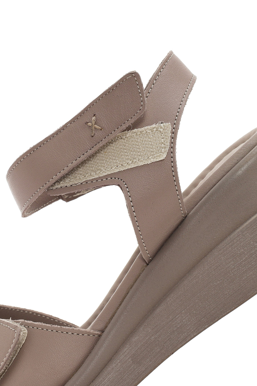 Women's Mink Ankle Strap Leather Comfort Sandals