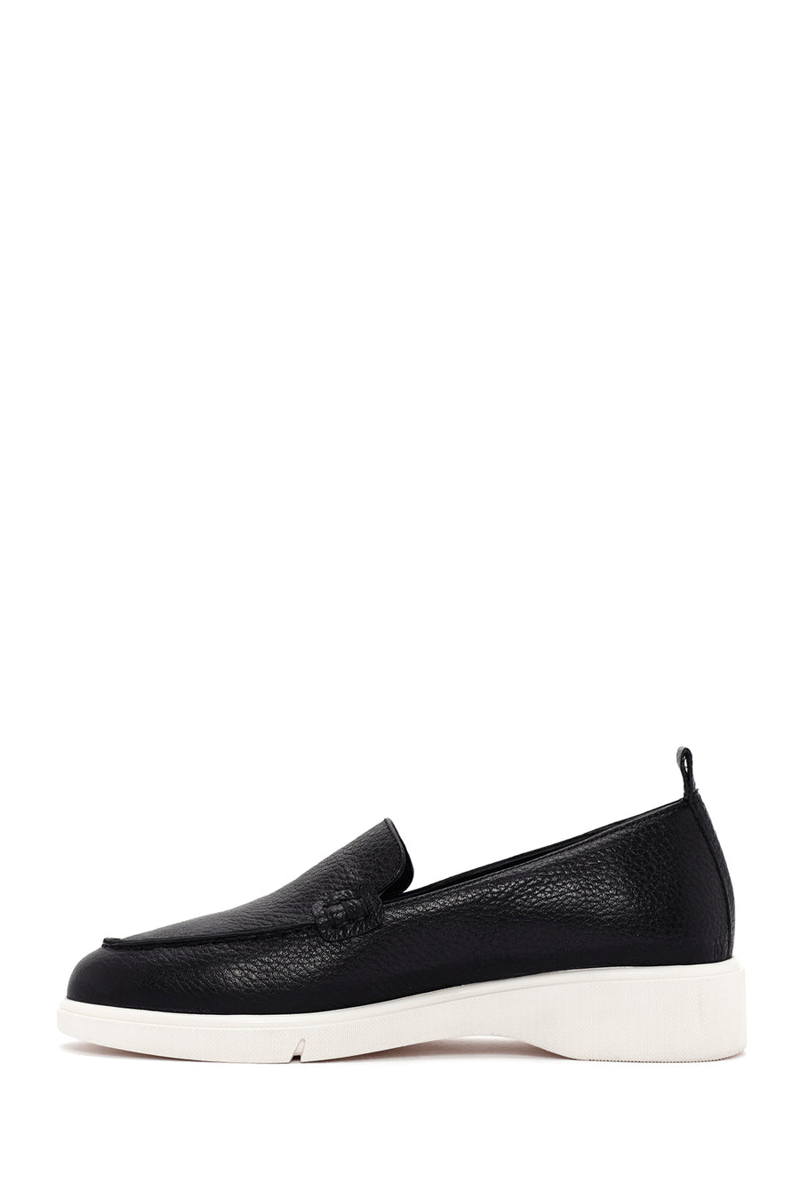 Women's Black Leather Comfort Loafer