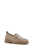 Women's Mink Leather Comfort Loafer | Derimod
