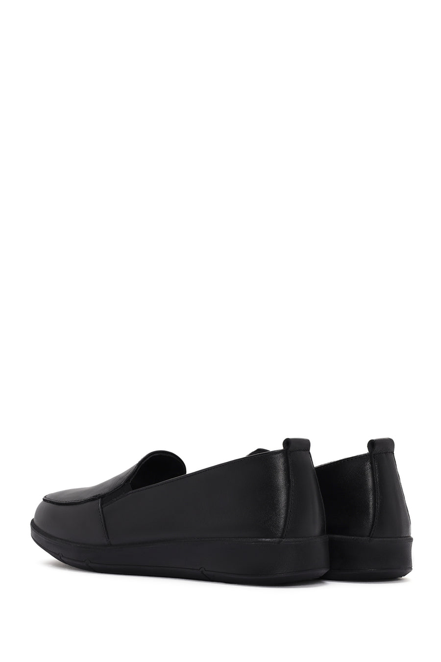 Kadın Siyah Deri Comfort Loafer