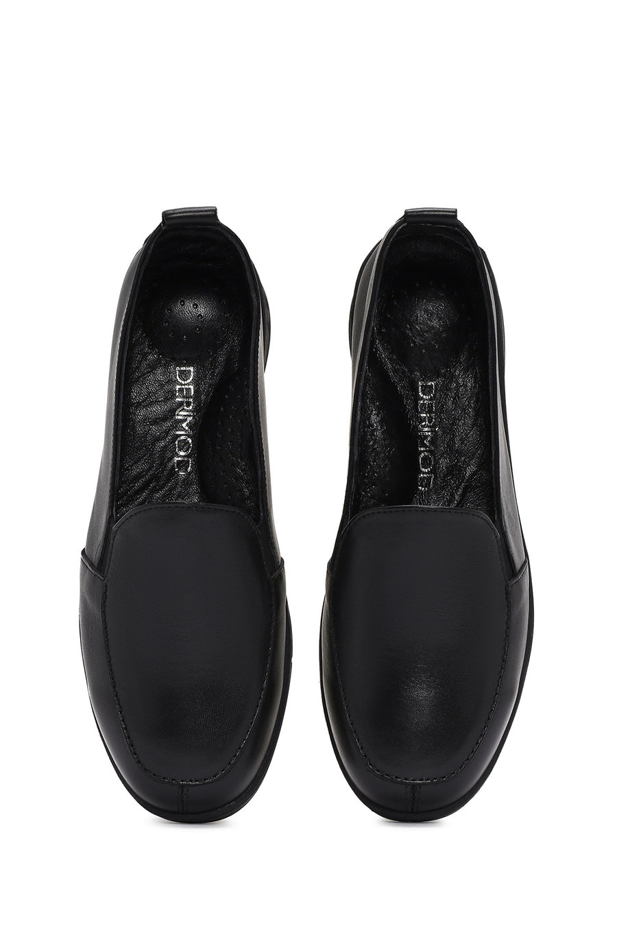 Kadın Siyah Deri Comfort Loafer