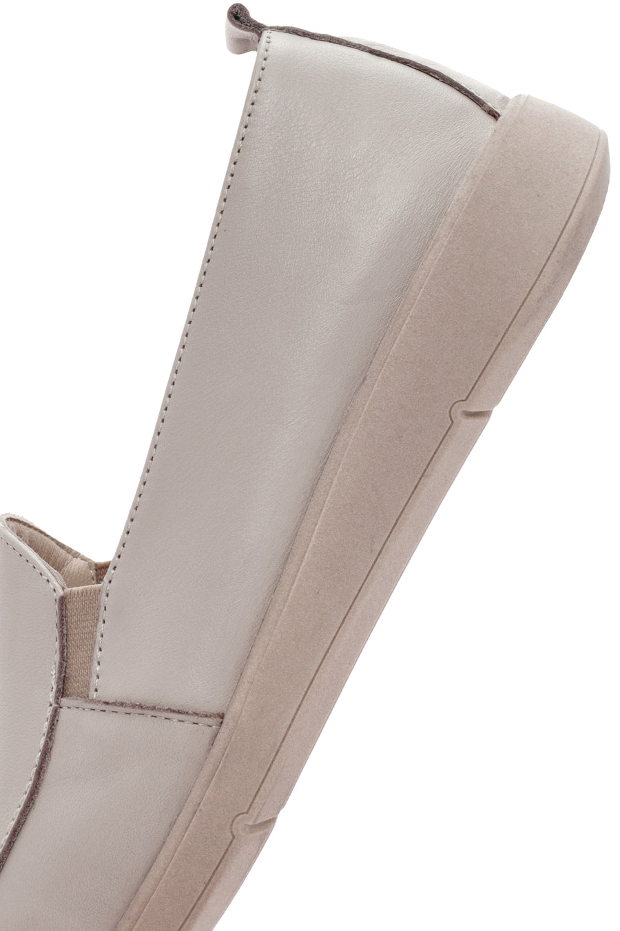 Kadın Krem Deri Comfort Loafer