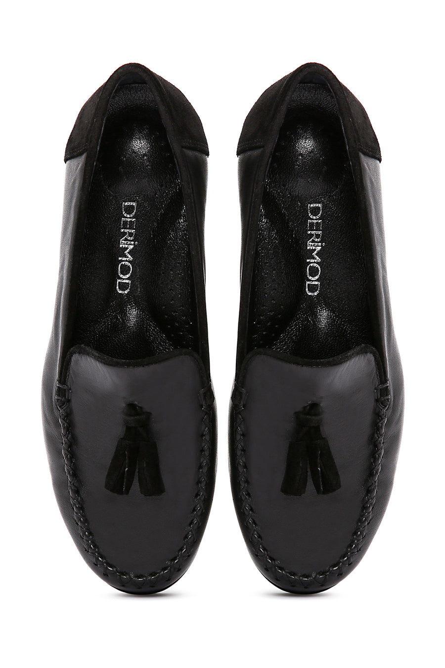 Kadın Siyah Deri Comfort Loafer