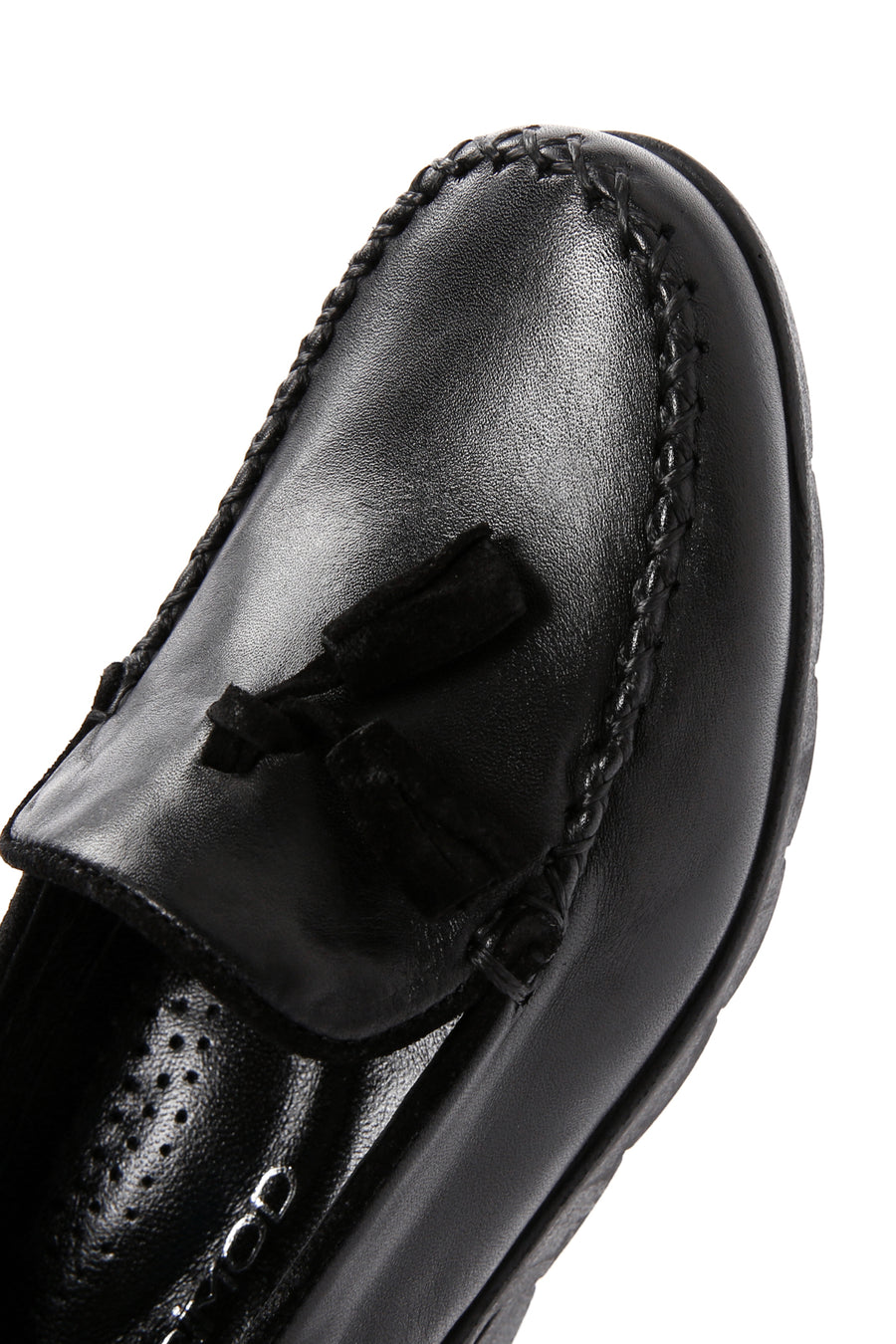 Kadın Siyah Deri Comfort Loafer