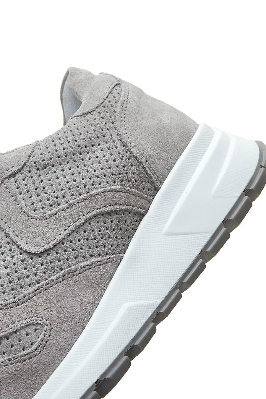 Kadın Gri Bağcıklı Süet Deri Sneaker