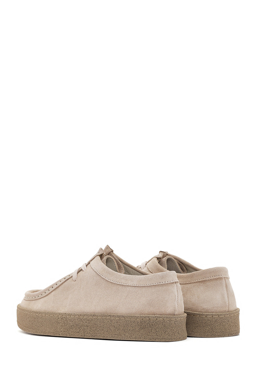 Women's Beige Suede Leather Masculine Shoes