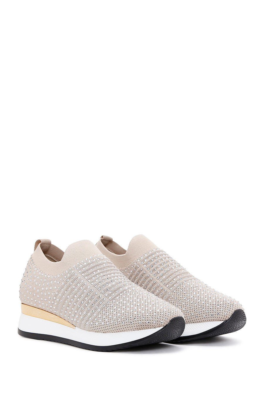 Derimod Zero Women's Beige Thick Soled Stone Sneaker