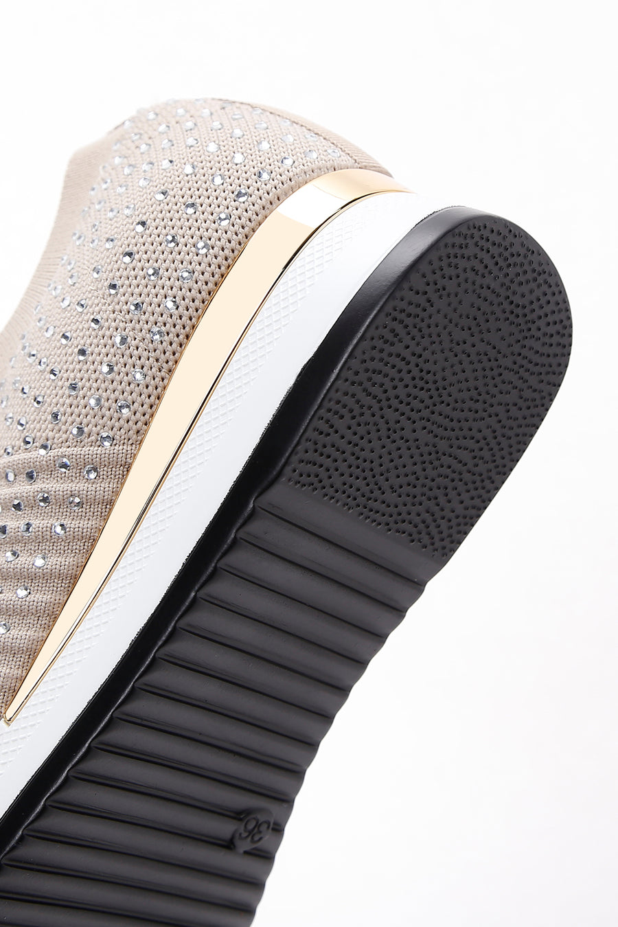 Derimod Zero Women's Beige Thick Soled Stone Sneaker