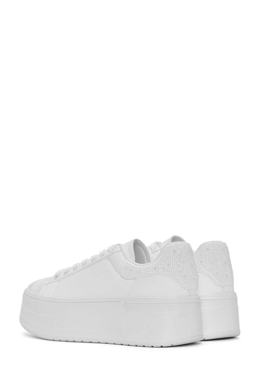 Kadın Beyaz Kalın Tabanlı Sneaker