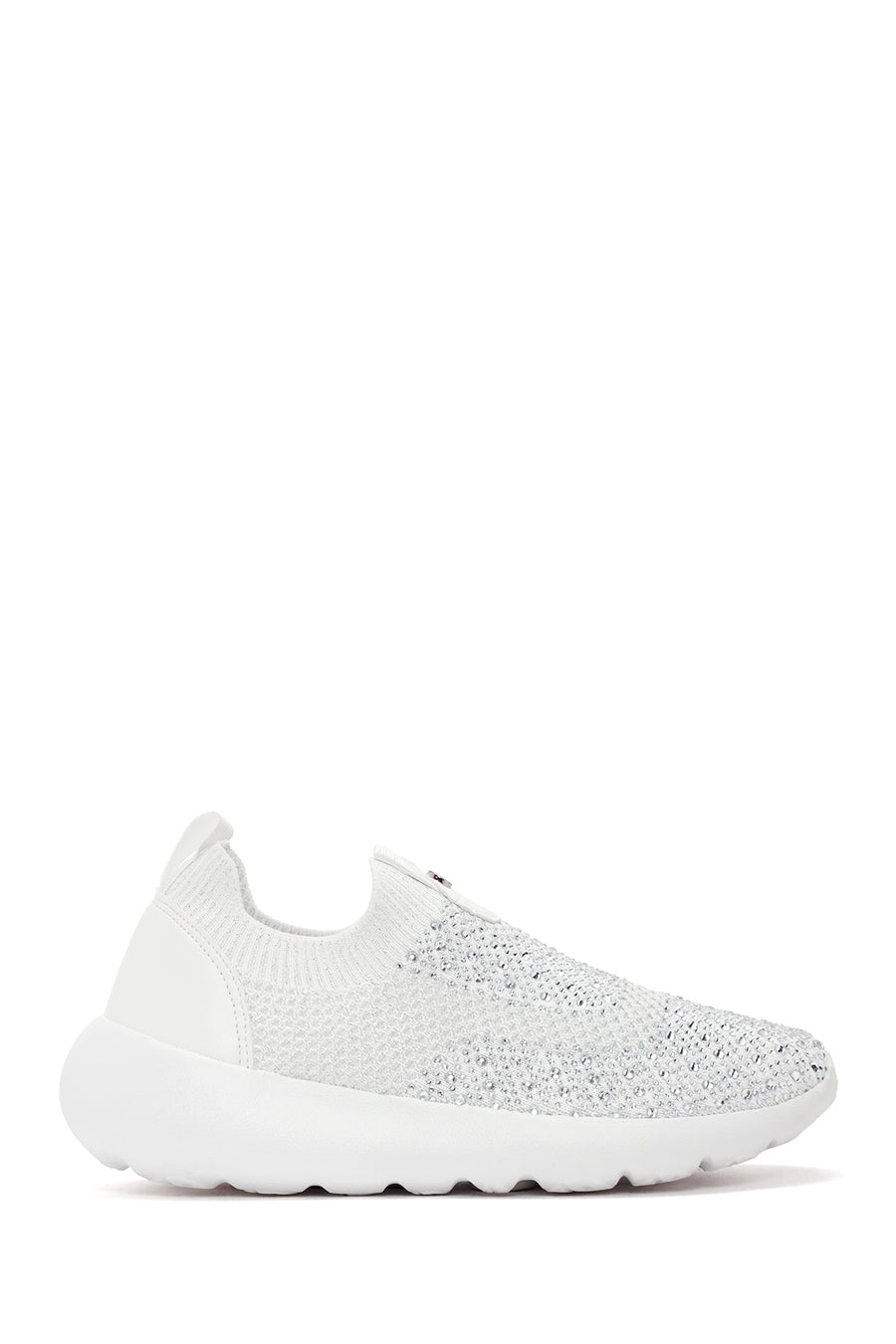Derimod Zero Kadın Beyaz Kalın Tabanlı Kumaş Sneaker 24SFD43266F | Derimod