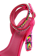 Women's Pink Ankle Strap High Heel Sandals | Derimod