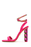 Women's Pink Ankle Strap High Heel Sandals | Derimod