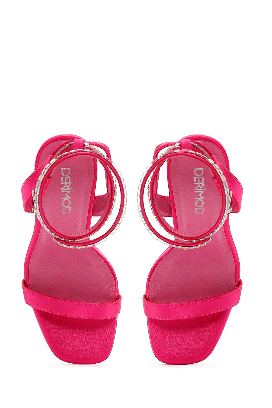 Women's Pink Ankle Strap High Heel Sandals