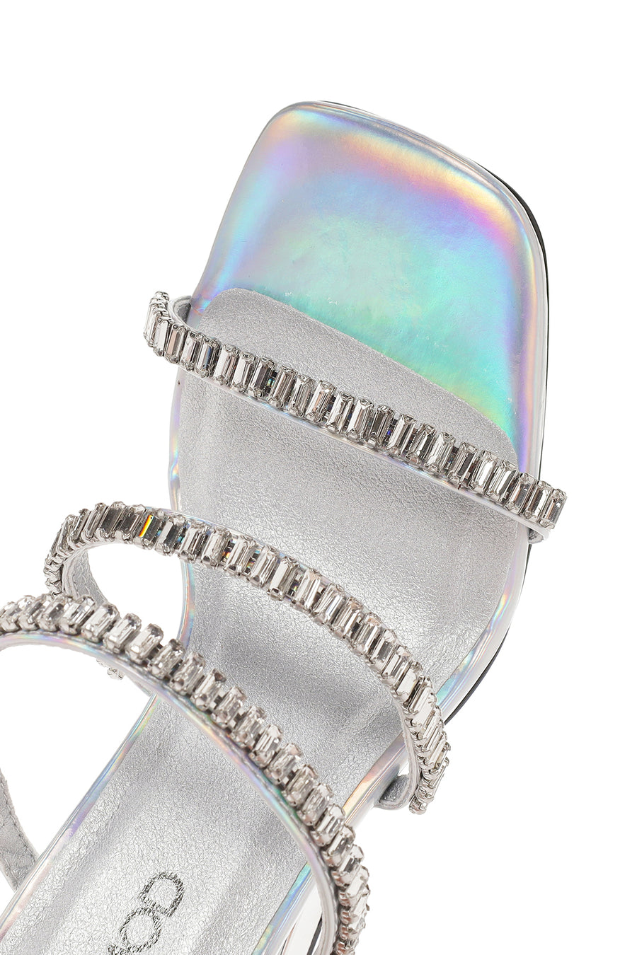 Women's Silver Stone Wedge Heeled Slippers