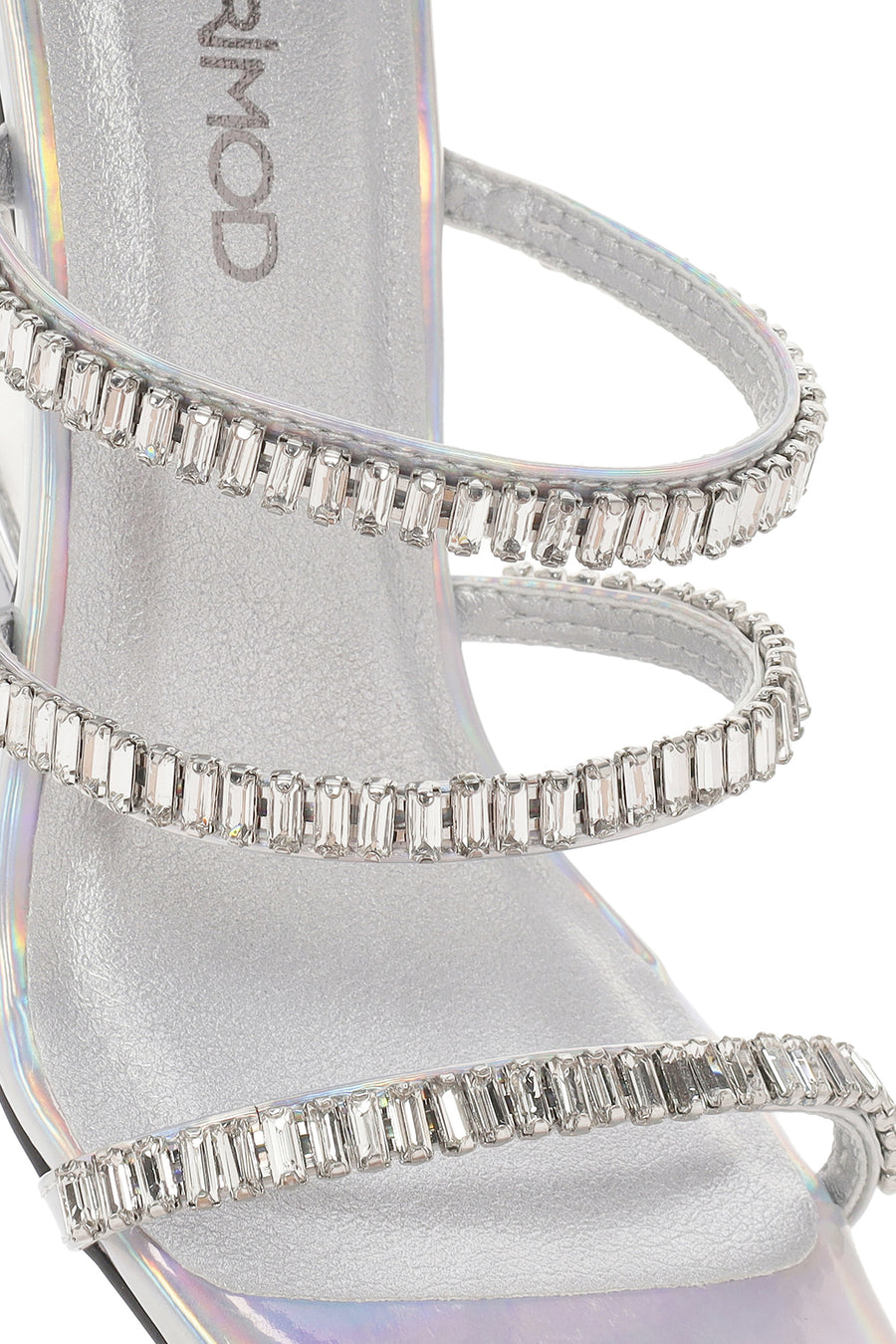 Women's Silver Stone Wedge Heeled Slippers