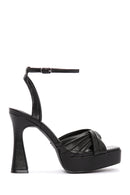 Women's Black Ankle Strap Platform Chunky Heel Sandals | Derimod