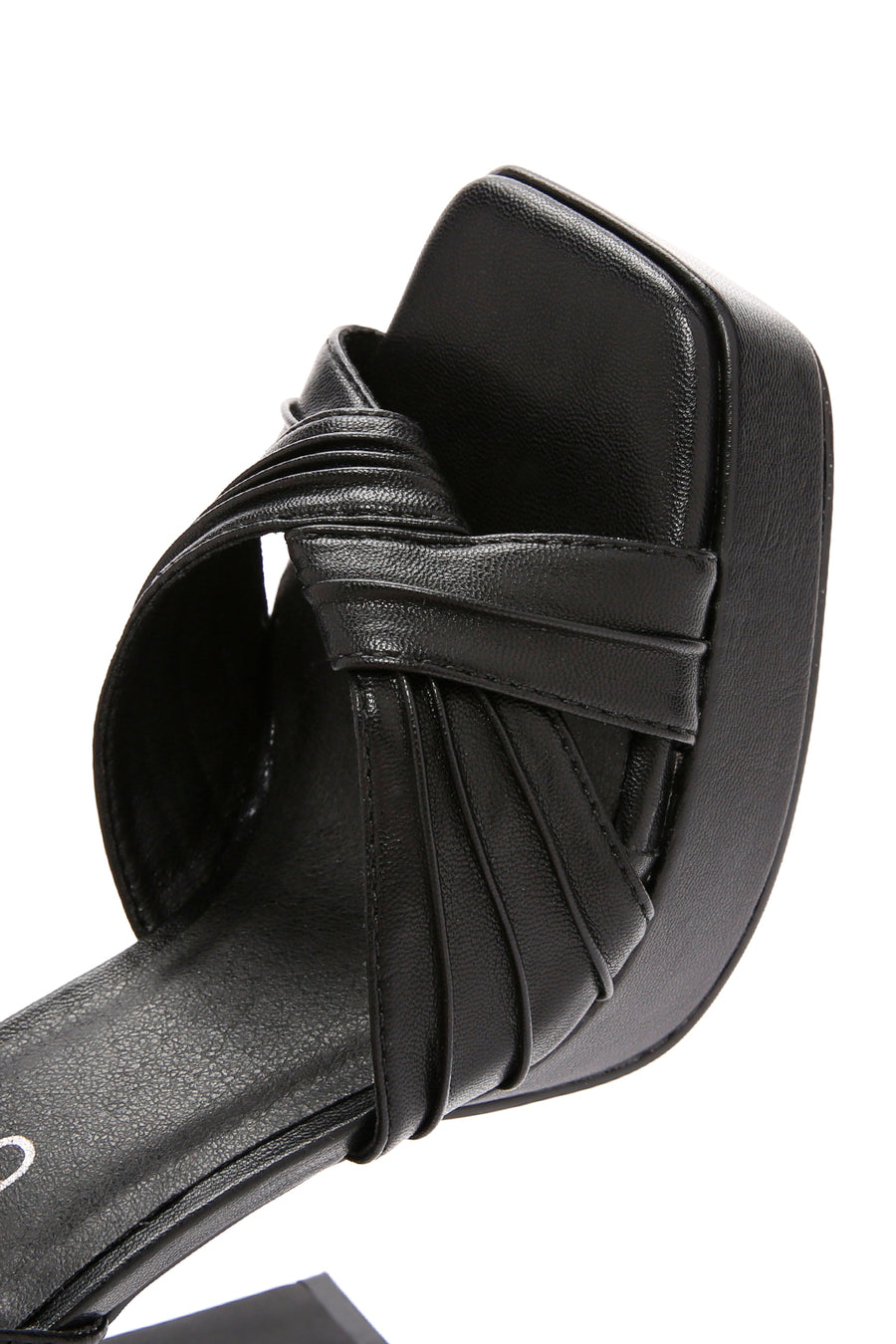 Women's Black Ankle Strap Platform Chunky Heel Sandals