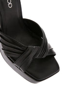 Women's Black Ankle Strap Platform Chunky Heel Sandals | Derimod