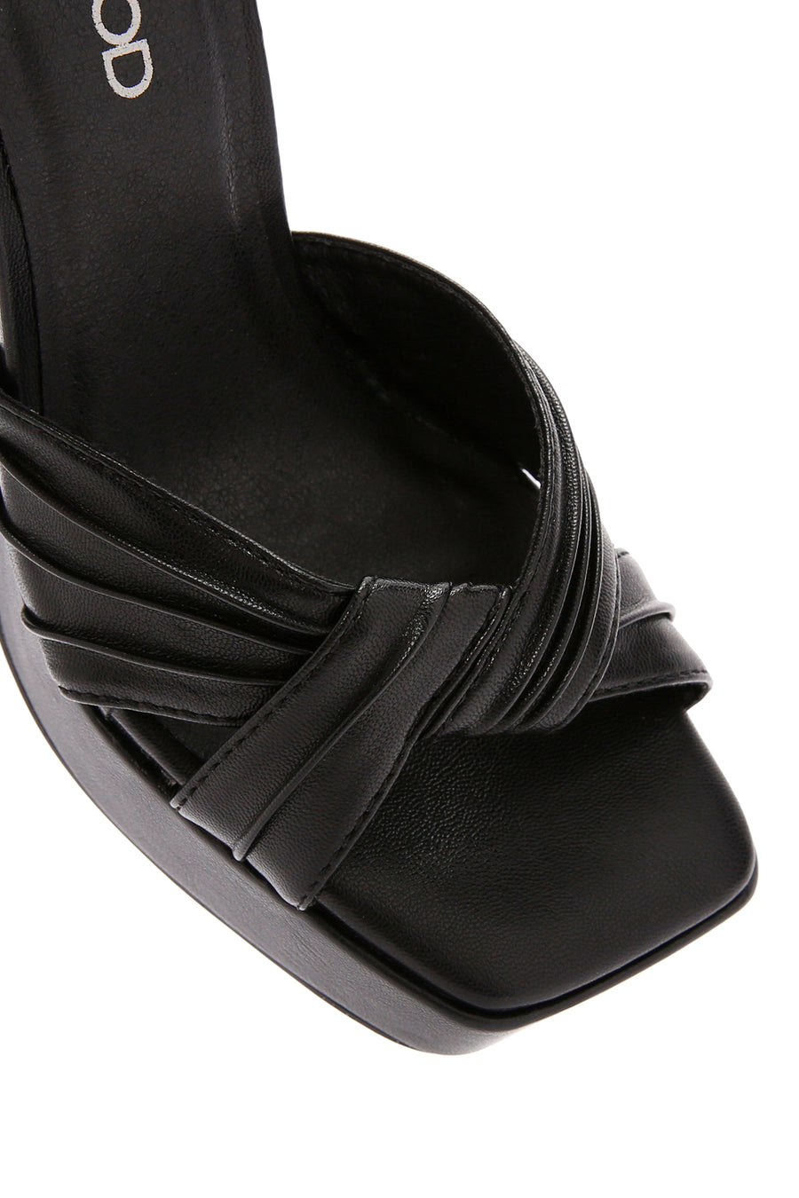 Women's Black Ankle Strap Platform Chunky Heel Sandals