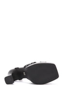 Women's Black Ankle Strap Platform Chunky Heel Sandals | Derimod