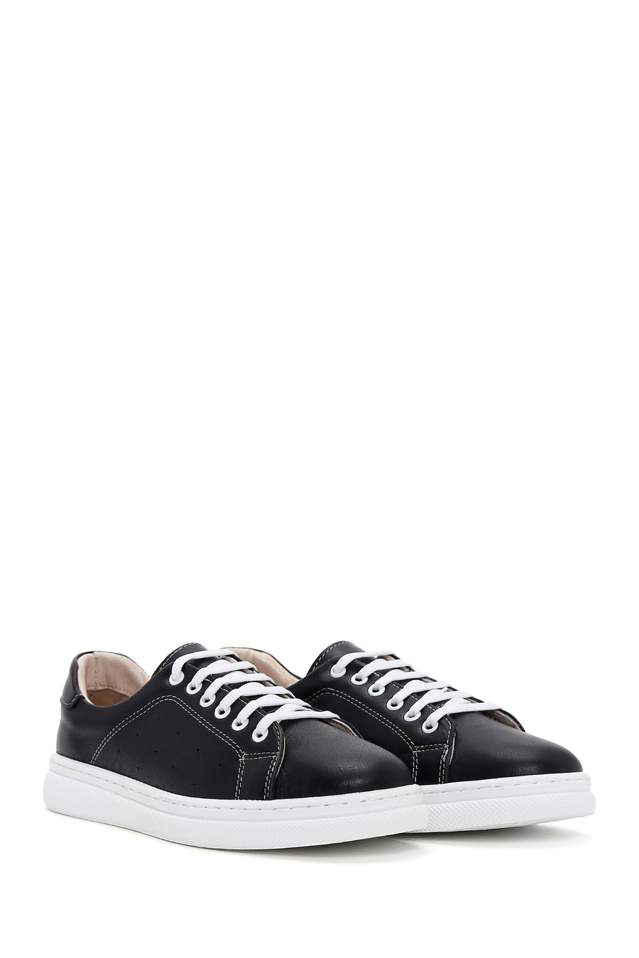 Kadın Siyah Deri Sneaker