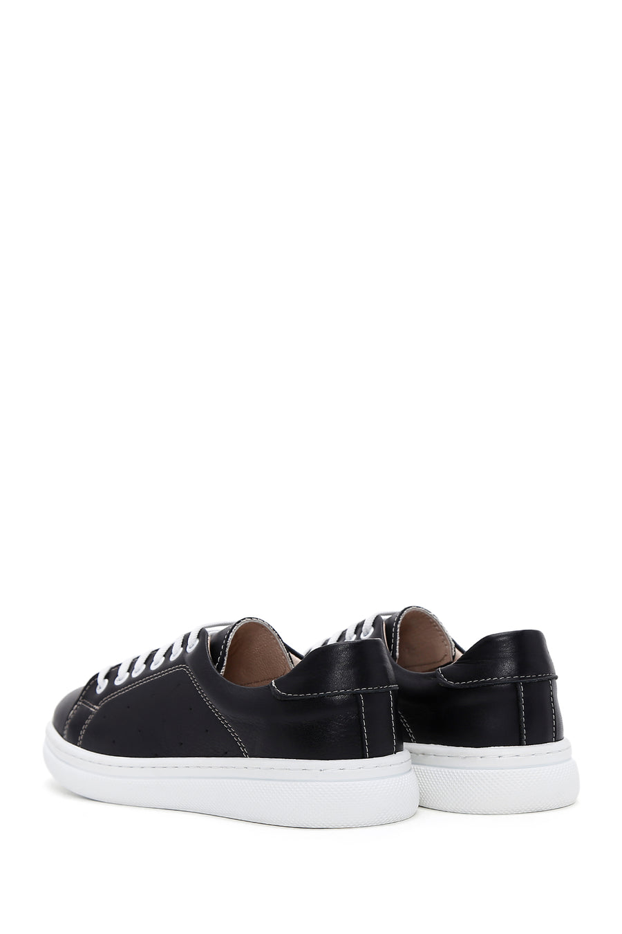 Kadın Siyah Deri Sneaker
