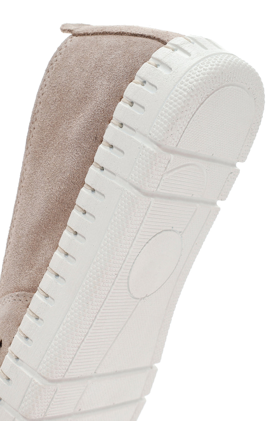 Kadın Bej Süet Deri Comfort Loafer