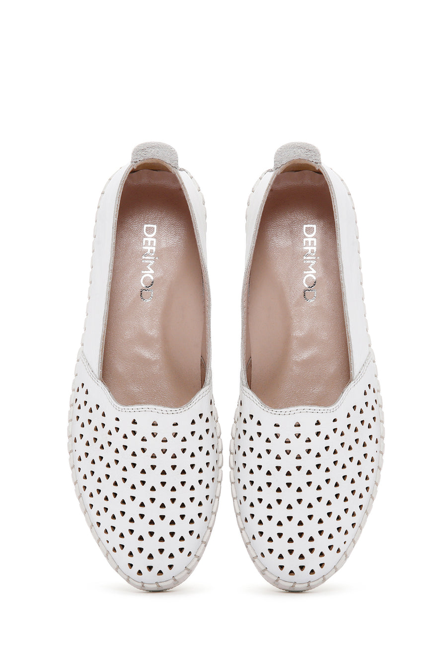 Women's White Leather Comfort Loafer