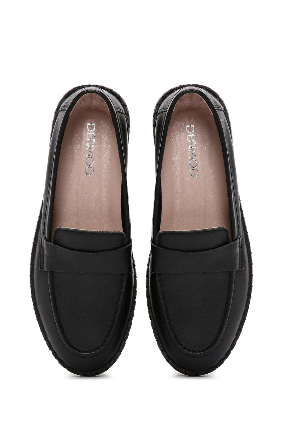 Kadın Siyah Deri Comfort Loafer