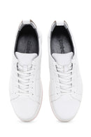 Erkek Beyaz Bağcıklı Deri Sneaker | Derimod