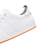 Erkek Beyaz Bağcıklı Deri Sneaker | Derimod