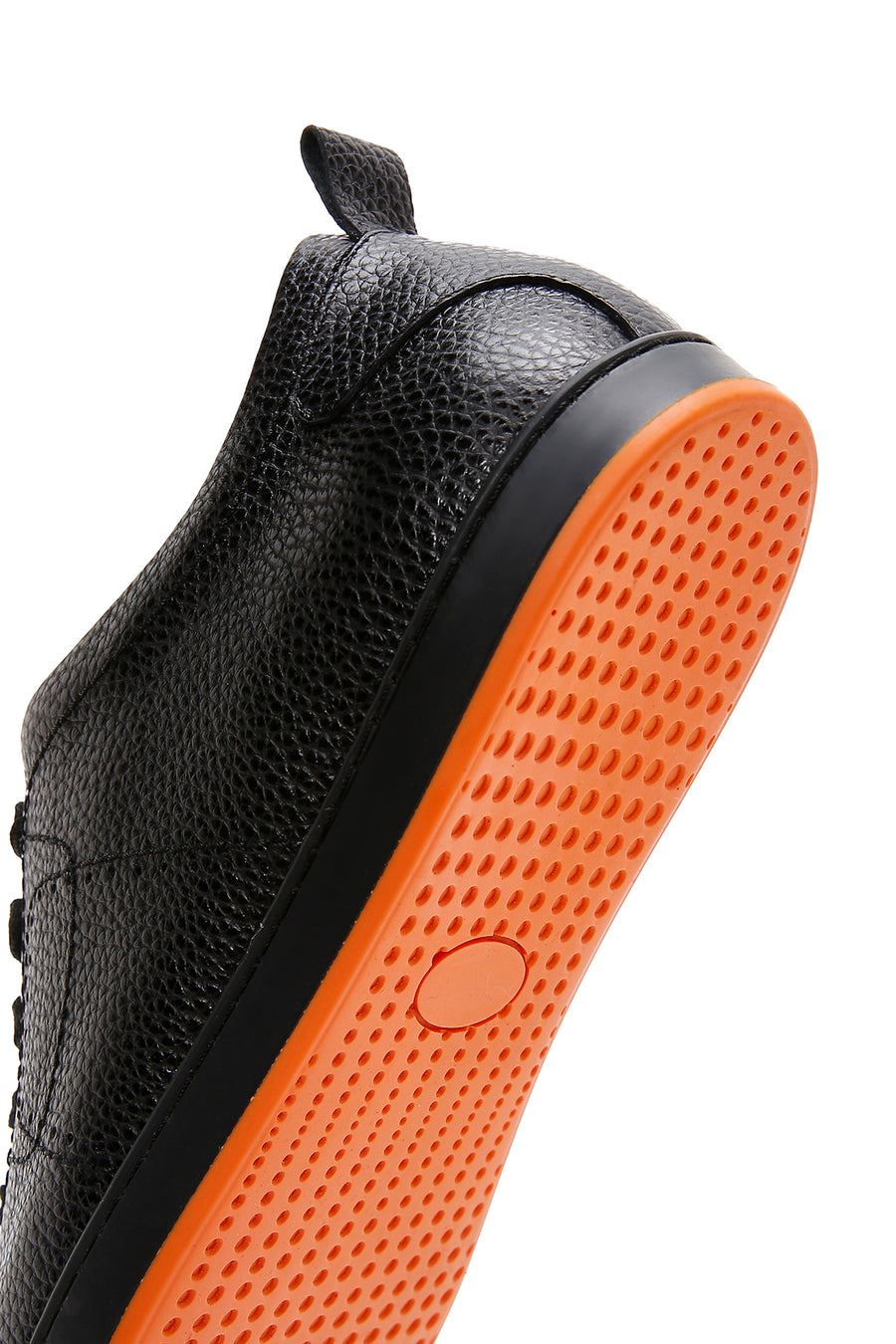 Erkek Siyah Bağcıklı Deri Sneaker