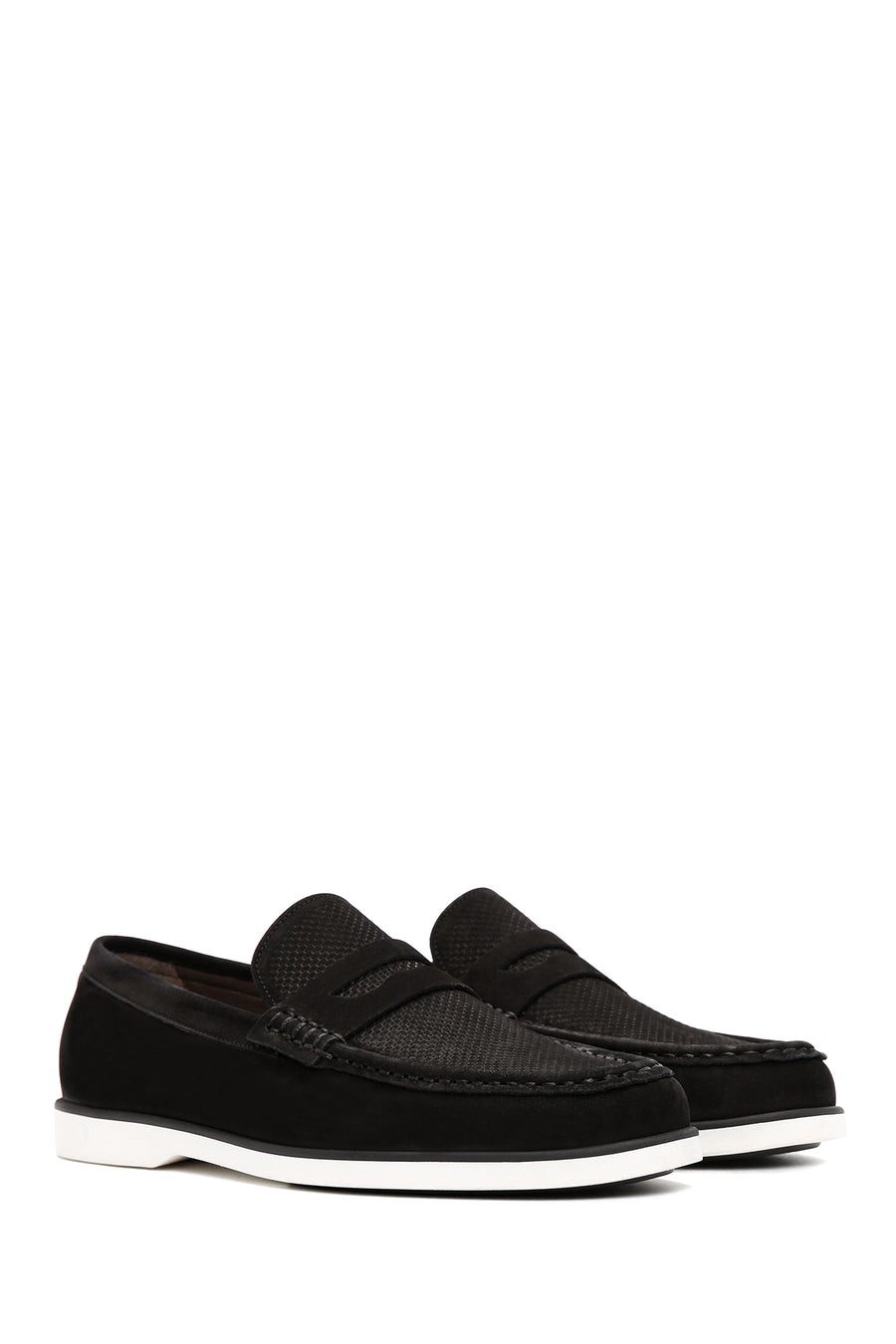 Erkek Siyah Nubuk Deri Casual Loafer