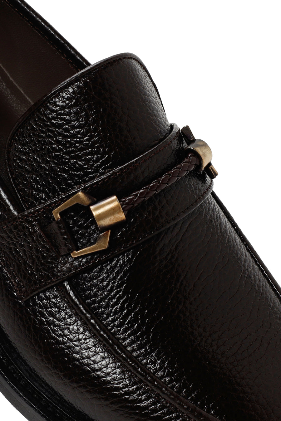 Erkek Kahverengi Deri Klasik Loafer