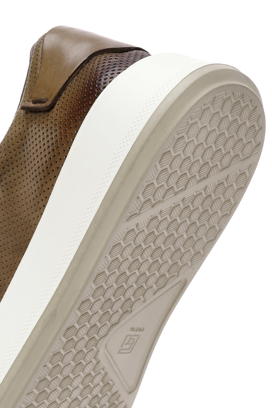 Erkek Taba Bağcıklı Deri Sneaker