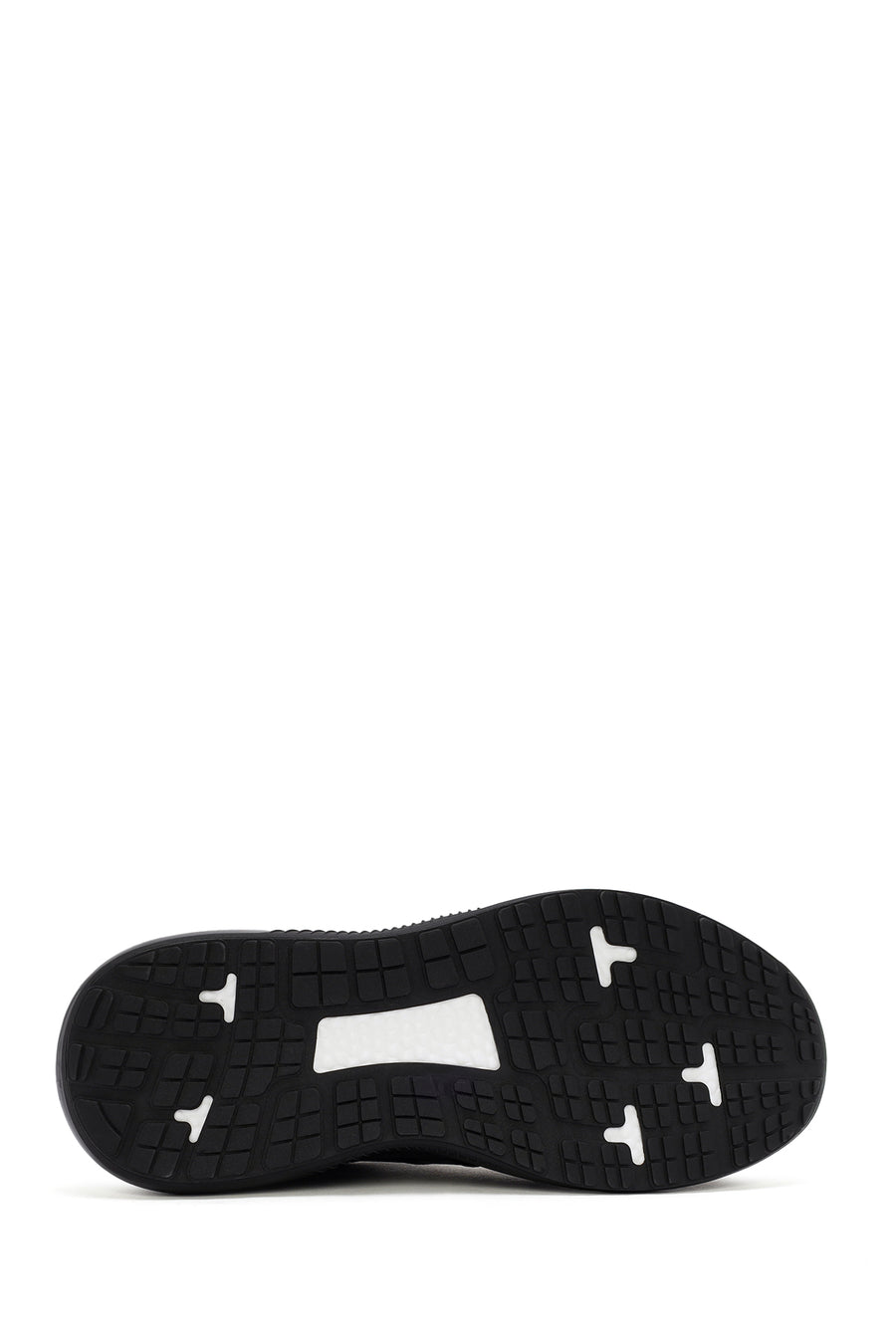 Erkek Siyah Bağcıklı Kalın Tabanlı Deri Sneaker