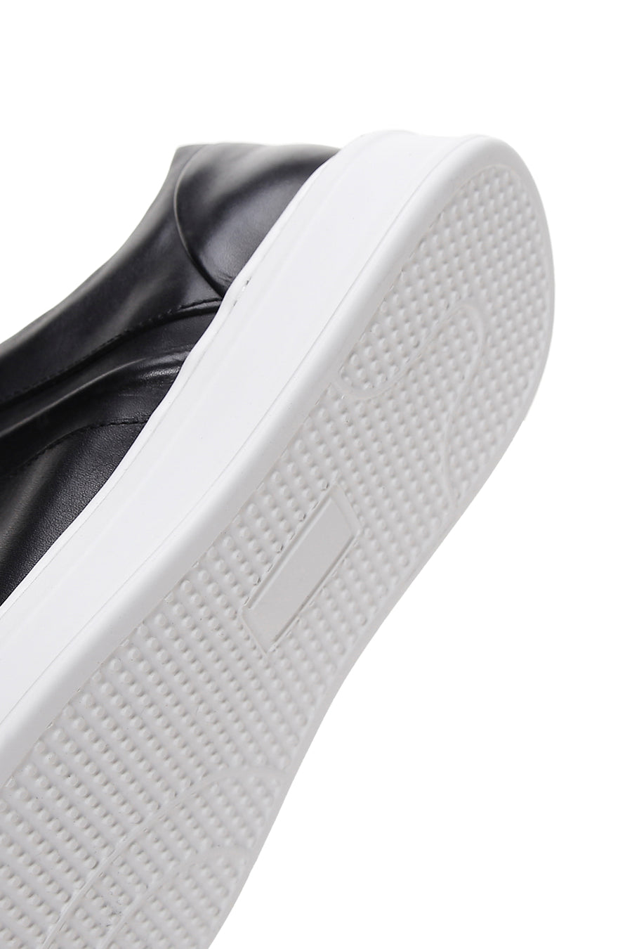 Erkek Siyah Bağcıklı Deri Sneaker