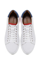 Erkek Beyaz Bağcıklı Deri Sneaker | Derimod