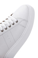 Erkek Beyaz Bağcıklı Deri Sneaker | Derimod