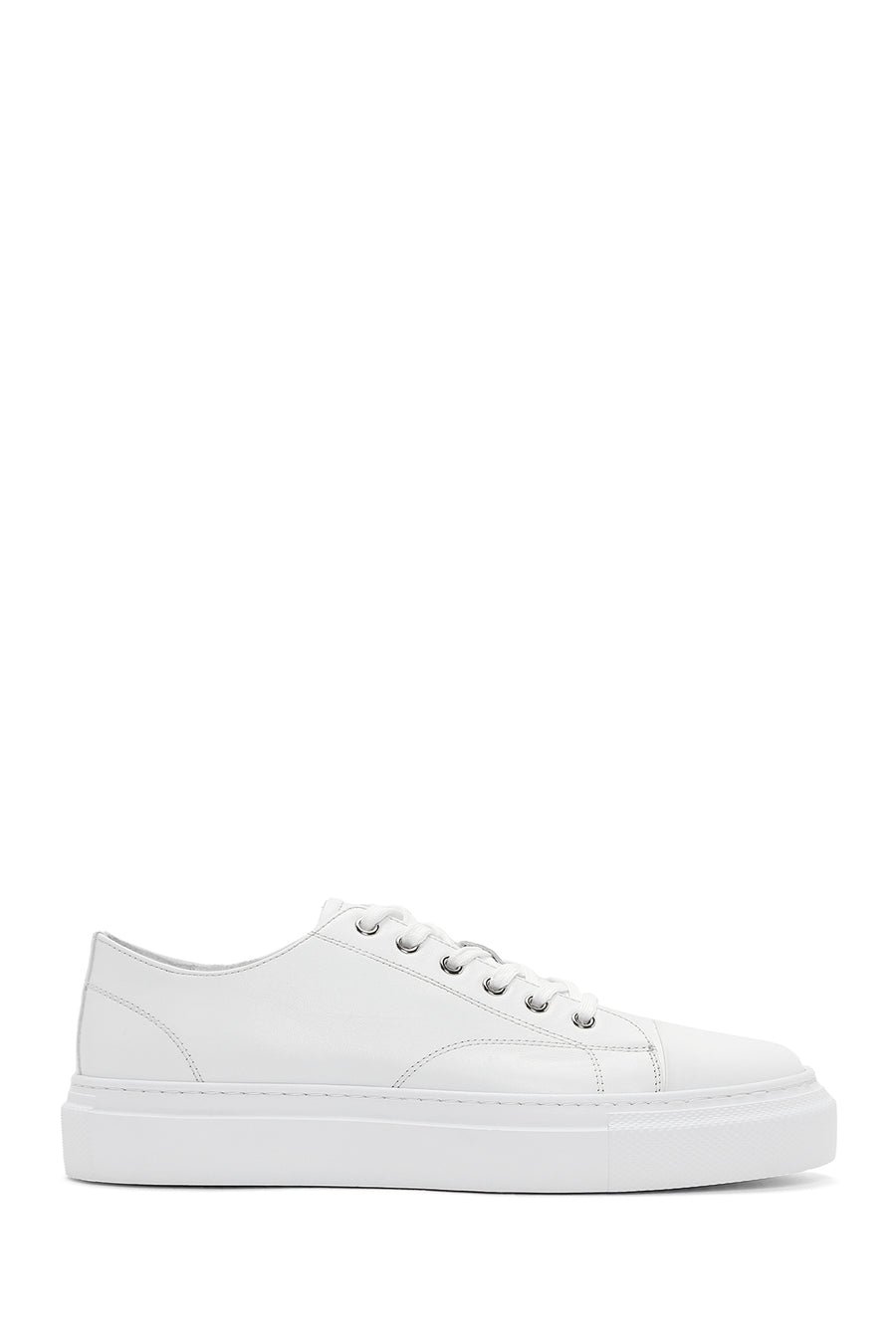 Men's White Lace-up Leather Sneaker 24SFD611718 | Derimod