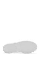 Men's White Lace-up Leather Sneaker | Derimod